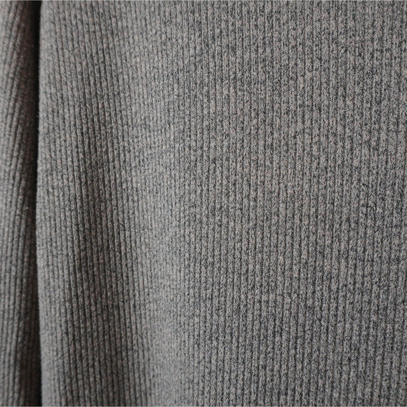 Agolde Maya Scoop Neck Ribbed Long Sleeve Top Sz‎ L Color Granola Heather EUC - Picture 4 of 6